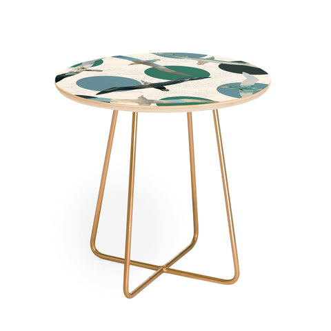 Belle13 Seagull Polka Round Side Table