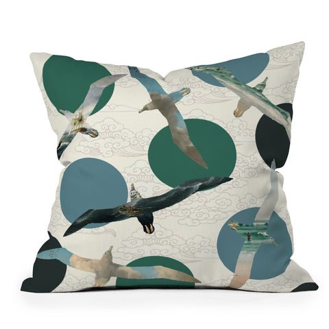 Belle13 Seagull Polka Throw Pillow