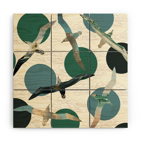 Belle13 Seagull Polka Wood Wall Mural