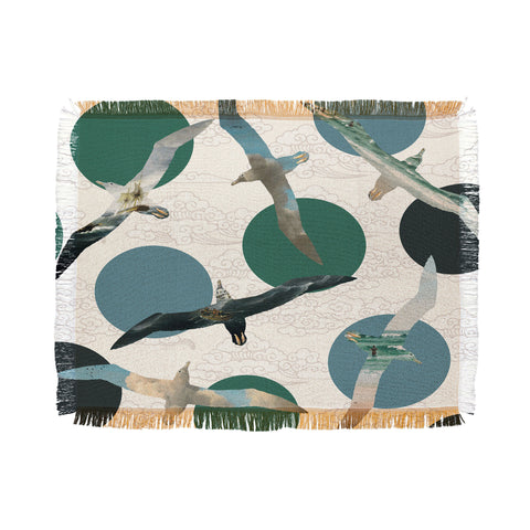 Belle13 Seagull Polka Throw Blanket