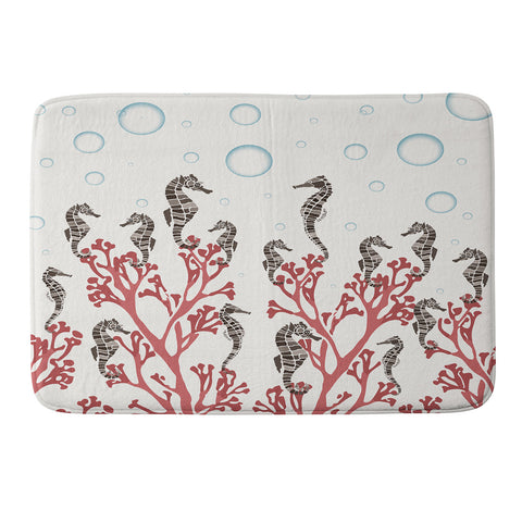 Belle13 Seahorse Forest Memory Foam Bath Mat