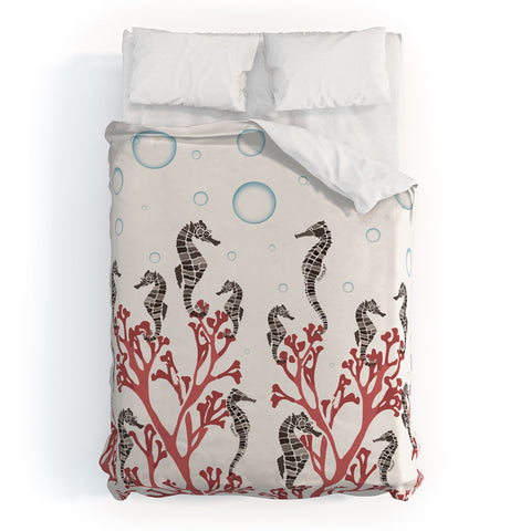 Belle13 Seahorse Forest Duvet Cover