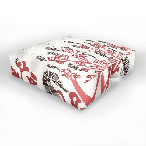 Belle13 Seahorse Forest Outdoor Floor Cushion