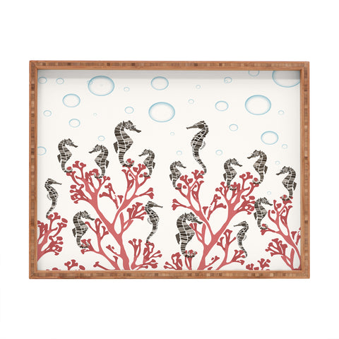 Belle13 Seahorse Forest Rectangular Tray