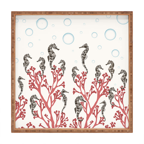Belle13 Seahorse Forest Square Tray