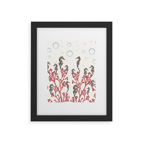 Belle13 Seahorse Forest Framed Art Print