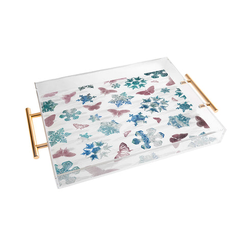 Belle13 Snowflakes and Butterflies Acrylic Tray