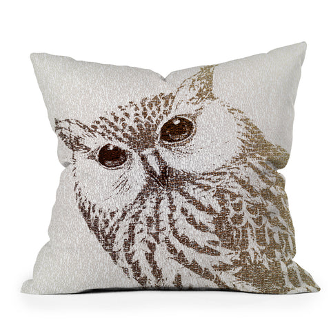 Belle13 The Intellectual Owl Outdoor Throw Pillow