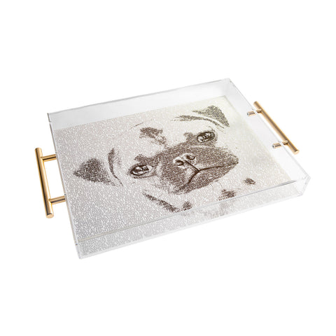 Belle13 The Intellectual Pug Acrylic Tray