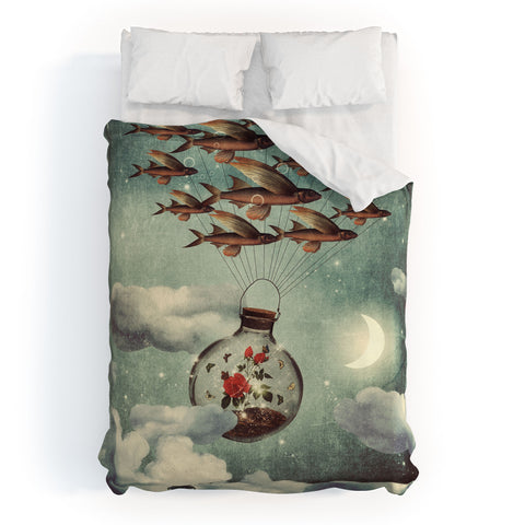 Belle13 The Rose That Wanted To See The World Duvet Cover