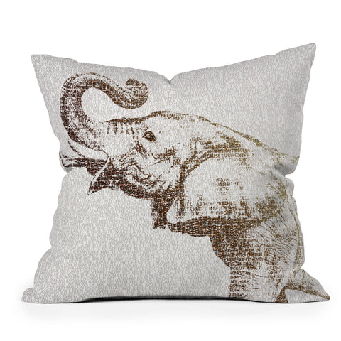 Belle13 The Wisest Elephant Outdoor Throw Pillow
