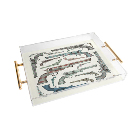 Belle13 Vintage Pistols Acrylic Tray