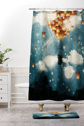Belle13 Where All The Wishes Come True Shower Curtain And Mat