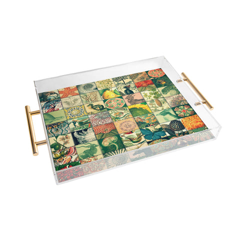 Belle13 Wonderful World Patchwork Acrylic Tray