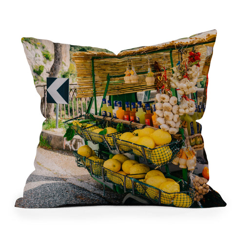 Bethany Young Photography Amalfi Coast Drive XV Outdoor Throw Pillow
