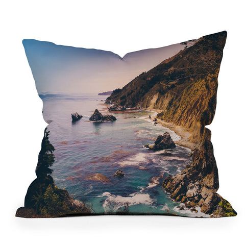 Bethany Young Photography Big Sur Pacific Coast Highway Outdoor Throw Pillow