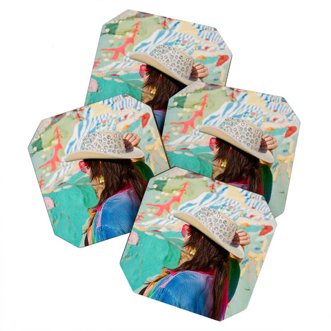 Bethany Young Photography Desert Cowgirl on Film Coaster Set