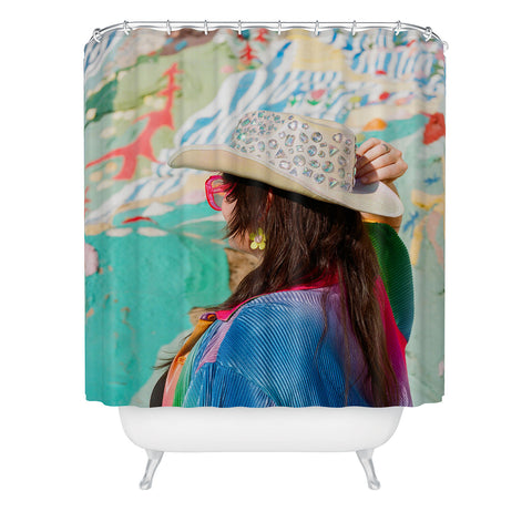 Bethany Young Photography Desert Cowgirl on Film Shower Curtain