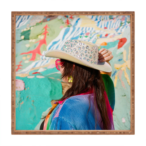 Bethany Young Photography Desert Cowgirl on Film Square Tray