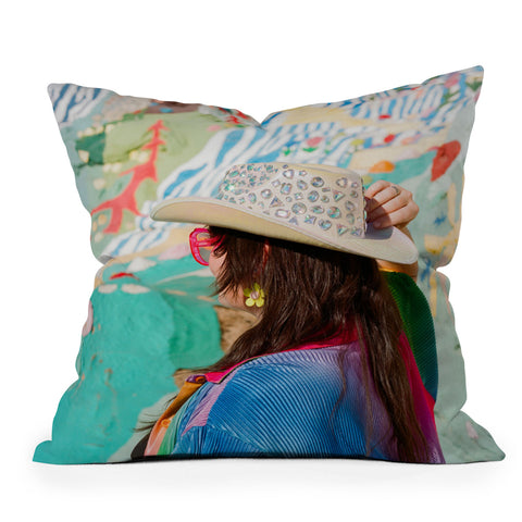 Bethany Young Photography Desert Cowgirl on Film Throw Pillow