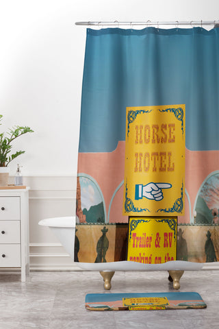 Bethany Young Photography Horse Hotel on Film Shower Curtain And Mat