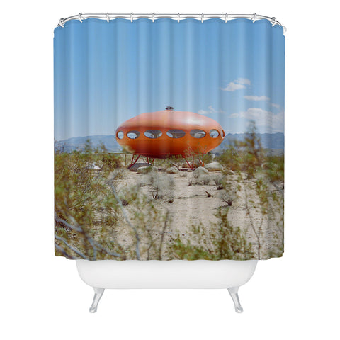 Bethany Young Photography Joshua Tree Futuro House Shower Curtain