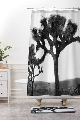 Bethany Young Photography Joshua Tree Monochrome on Film Shower Curtain And Mat