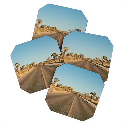 Bethany Young Photography Joshua Tree Road II on Film Coaster Set