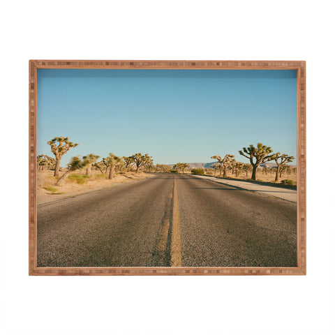 Bethany Young Photography Joshua Tree Road II on Film Rectangular Tray