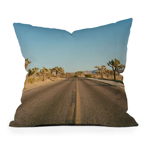 Bethany Young Photography Joshua Tree Road II on Film Throw Pillow Havenly