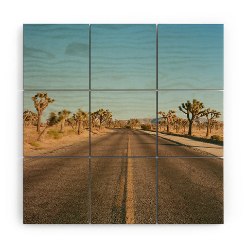 Bethany Young Photography Joshua Tree Road II on Film Wood Wall Mural