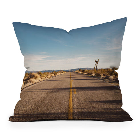 Bethany Young Photography Joshua Tree Road Outdoor Throw Pillow