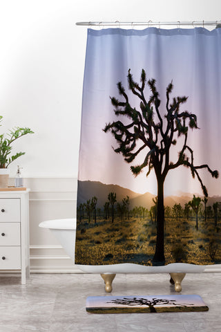 Bethany Young Photography Joshua Tree Sunset II on Film Shower Curtain And Mat