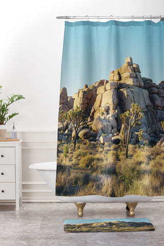 Bethany Young Photography Joshua Tree Sunset on Film Shower Curtain And Mat