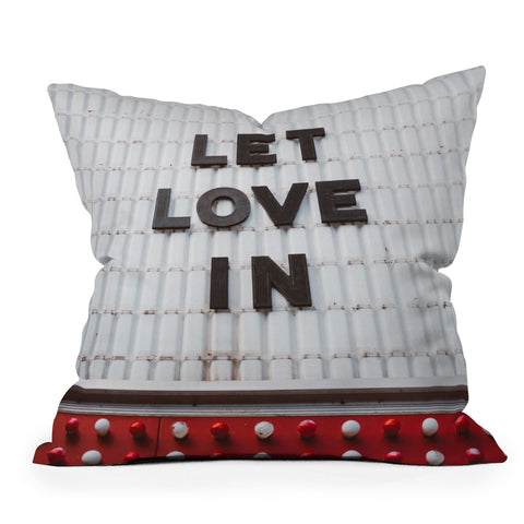 Bethany Young Photography Let Love In Outdoor Throw Pillow
