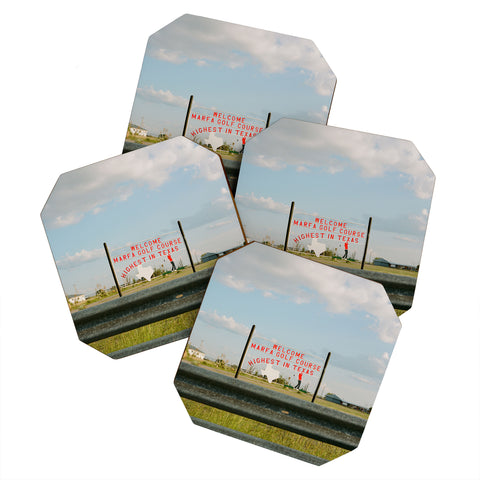 Bethany Young Photography Marfa Golf Course on Film Coaster Set
