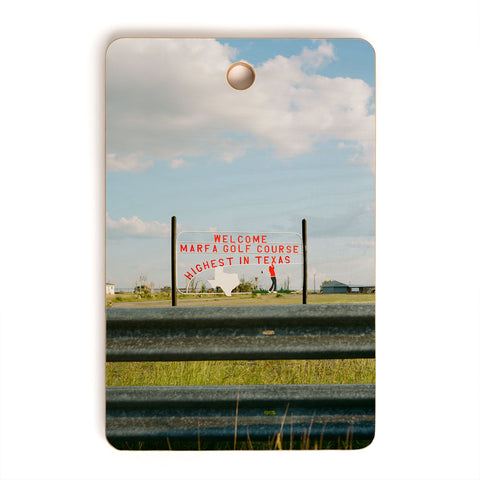 Bethany Young Photography Marfa Golf Course on Film Cutting Board Rectangle