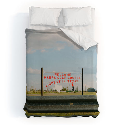 Bethany Young Photography Marfa Golf Course on Film Duvet Cover