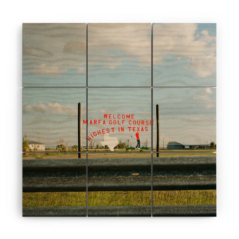 Bethany Young Photography Marfa Golf Course on Film Wood Wall Mural