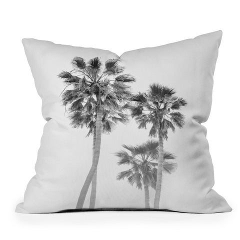 Bethany Young Photography Monochrome California Palms Outdoor Throw Pillow