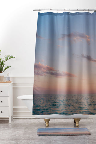 Bethany Young Photography Ocean Moon on Film Shower Curtain And Mat
