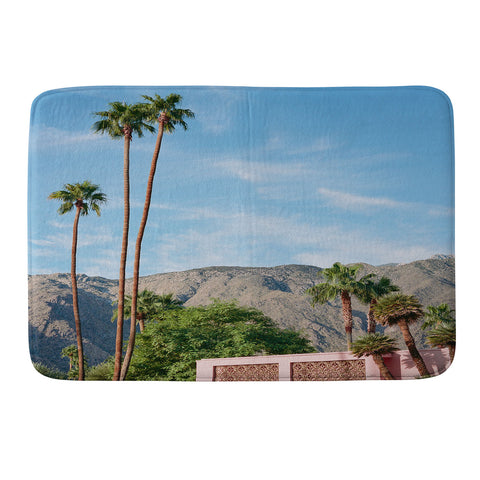 Bethany Young Photography Palm Springs Pink House Memory Foam Bath Mat