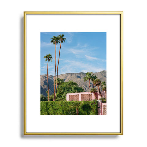 Bethany Young Photography Palm Springs Pink House Metal Framed Art Print