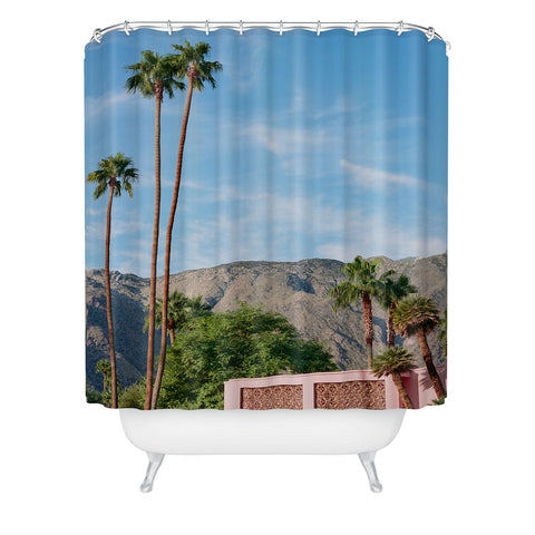 Bethany Young Photography Palm Springs Pink House Shower Curtain