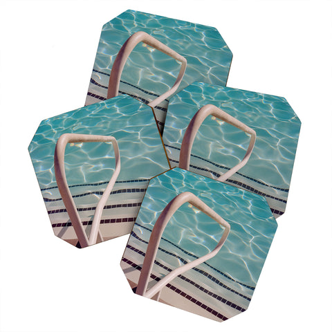 Bethany Young Photography Palm Springs Pool Day on Film Coaster Set