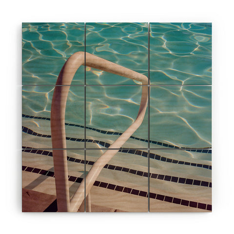 Bethany Young Photography Palm Springs Pool Day on Film Wood Wall Mural