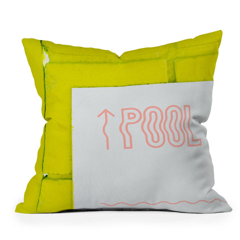Bethany Young Photography Palm Springs Pool Outdoor Throw Pillow