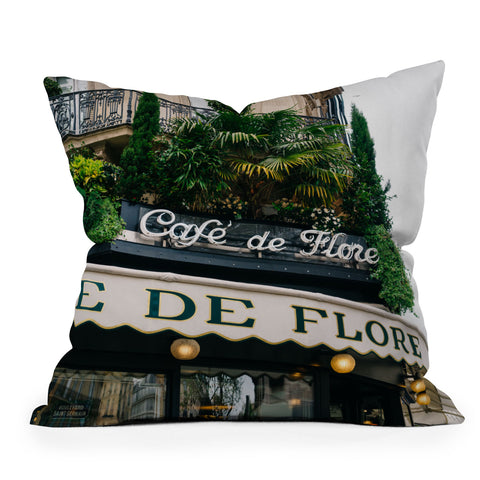 Bethany Young Photography Paris Cafe IV Outdoor Throw Pillow