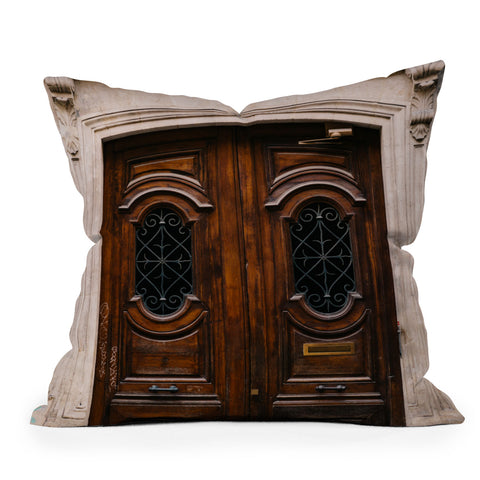 Bethany Young Photography Paris Doors II Outdoor Throw Pillow