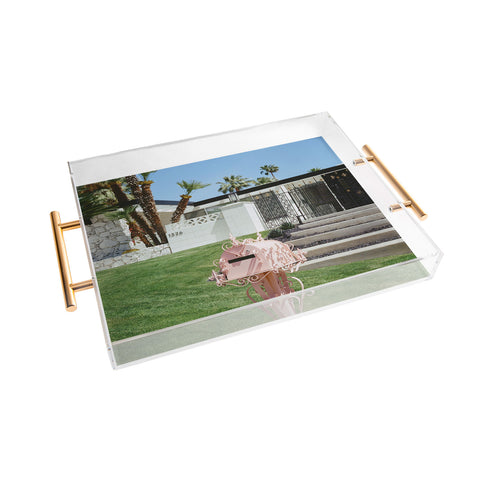 Bethany Young Photography Pink Palm Springs II on Film Acrylic Tray